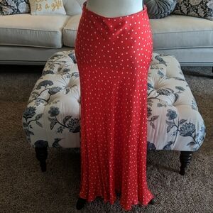 Maeve by Anthropologie size L red polka dot skirt